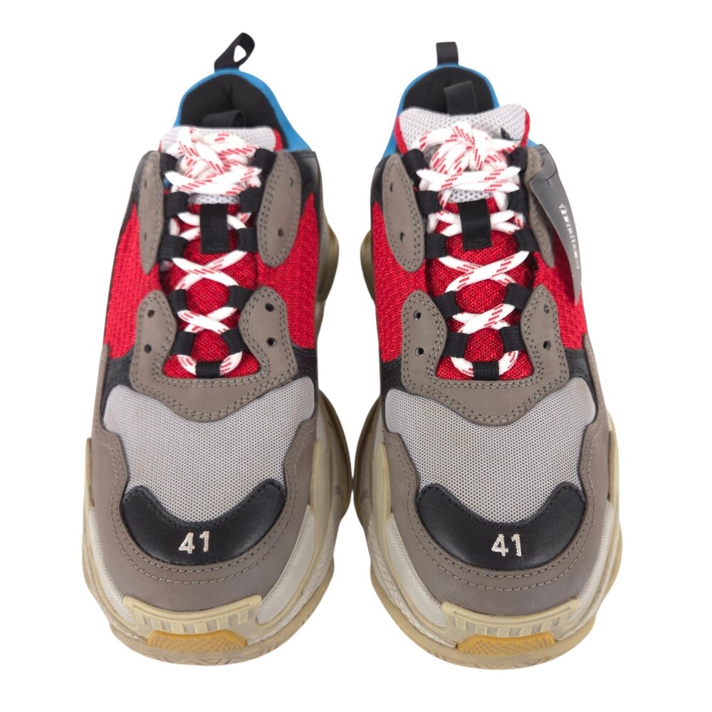 Balenciaga Triple S Sneakers US 8 EU 41 Mens Blue Red Gray $1100 - Picture 2 of 14